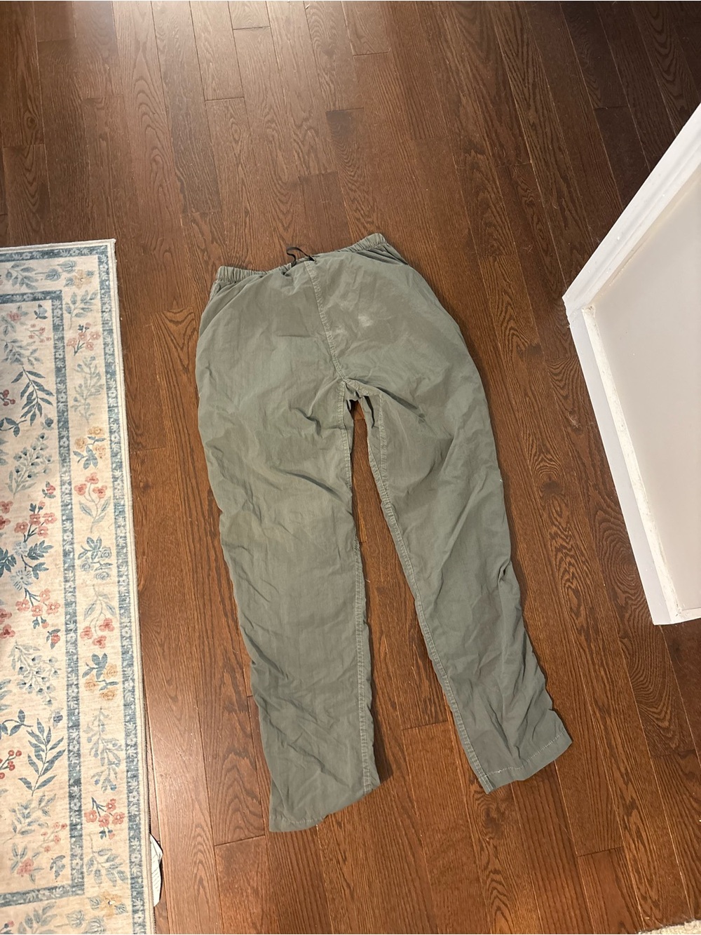 Women’s Olive Green Cargo Jogger Pants with Drawstring Waist - Picture 6 of 6